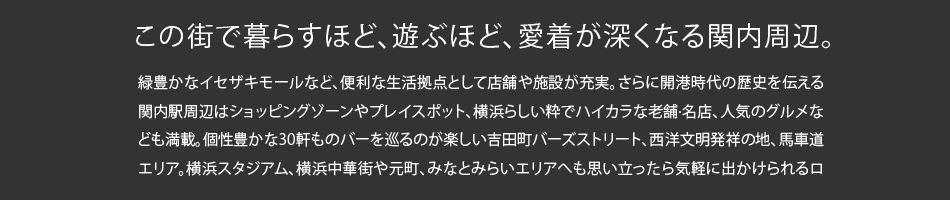 この街で暮らすほど、遊ぶほど、愛着が深くなる関内周辺