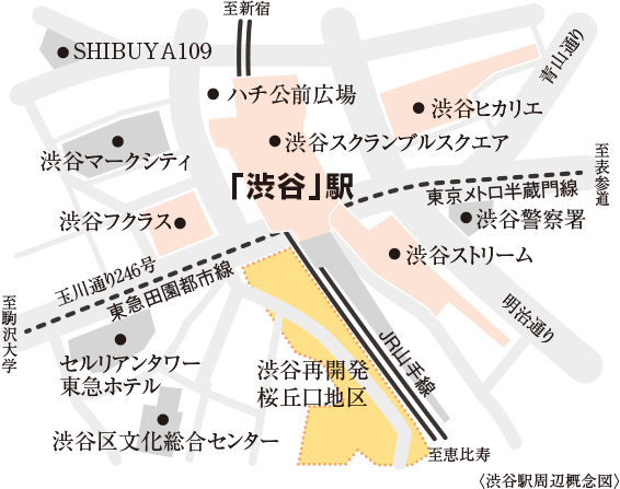 渋谷駅周辺概念図